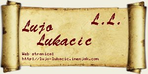 Lujo Lukačić vizit kartica